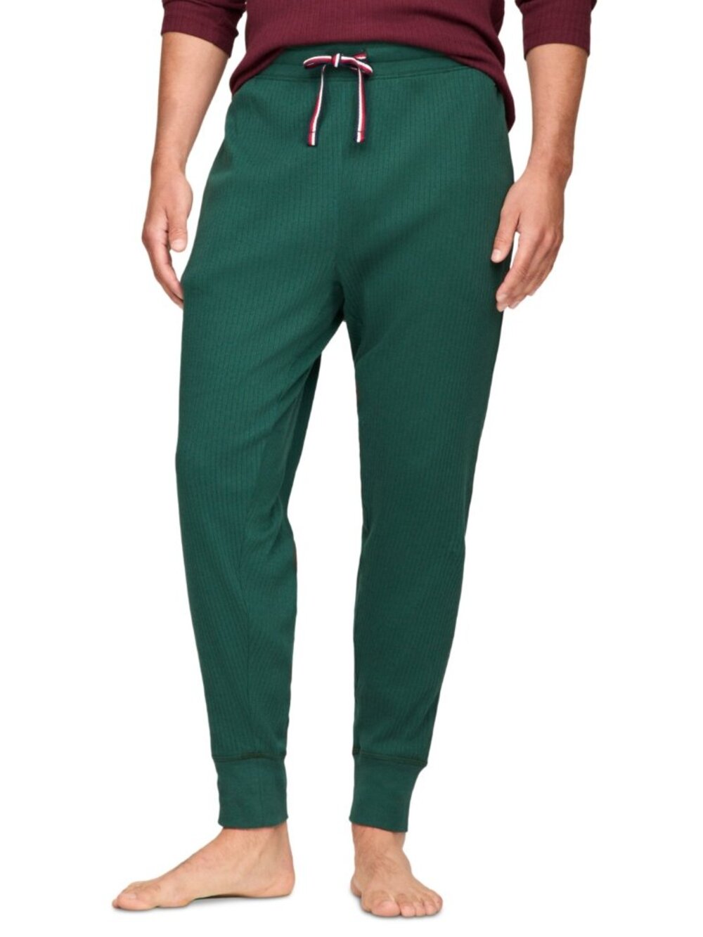 Tommy Hilfiger Men's Ribbed Jogger Pajama Pants - Spruce
